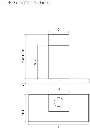 Ilve Настенная стальная вытяжка класса а Pro line Agk90 Santreyd  - Вид №6