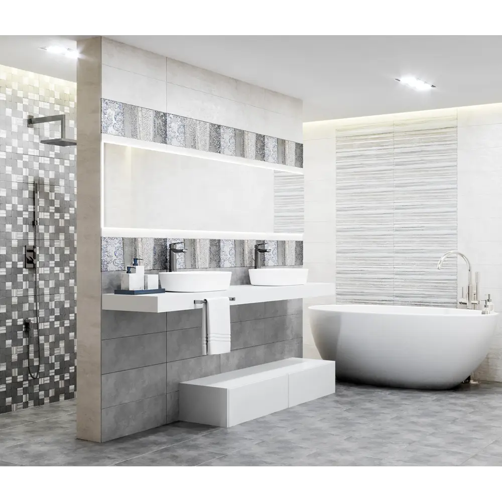 Плитка настенная Culto Темари 60x20 см 1.2 м² квадратики Фория STLM-2150457 - Вид №5