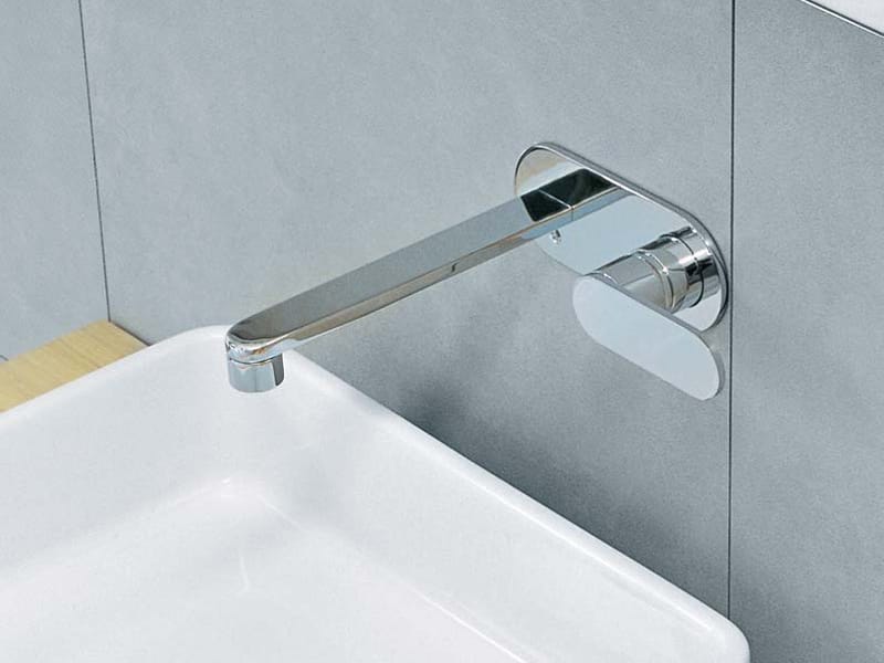 Однорычажный настенный смеситель для раковины с пластиной Ceramica Flaminia ONE ARCH-00032576 - Вид №1