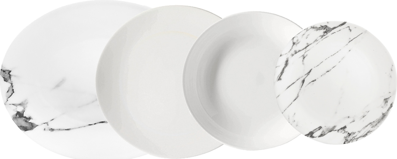 10659058 Dibbern Сервиз столовый Dibbern Каррара на 6 персон 19 предметов, фарфор Фарфор 