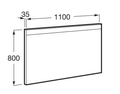 Прямоугольное зеркало со встроенным настенным освещением Roca Призма ARCH-00056282 - Вид №7