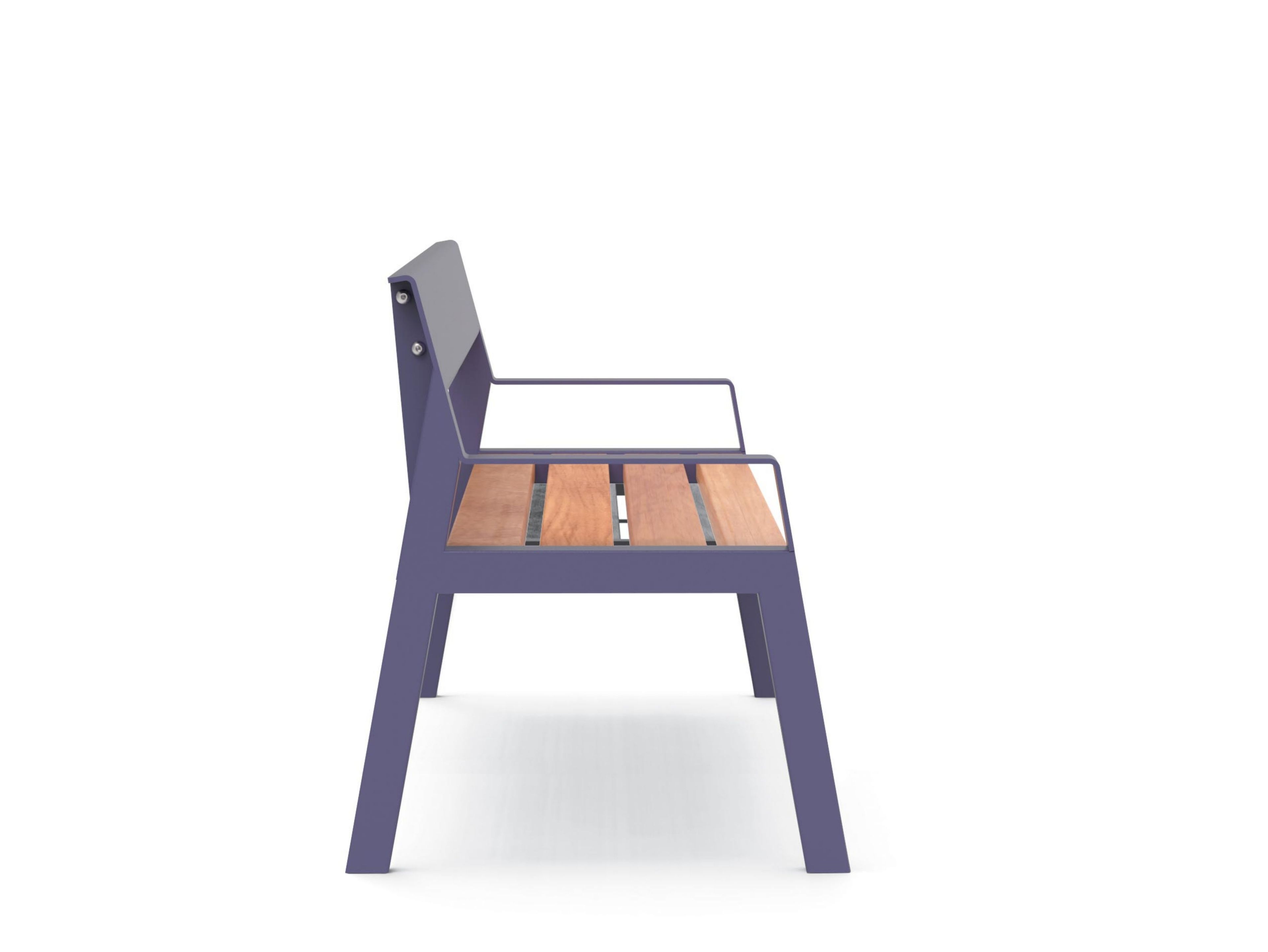 Стальная скамья со спинкой с подлокотниками City Design Casteo ARCH-00032759 - Вид №10