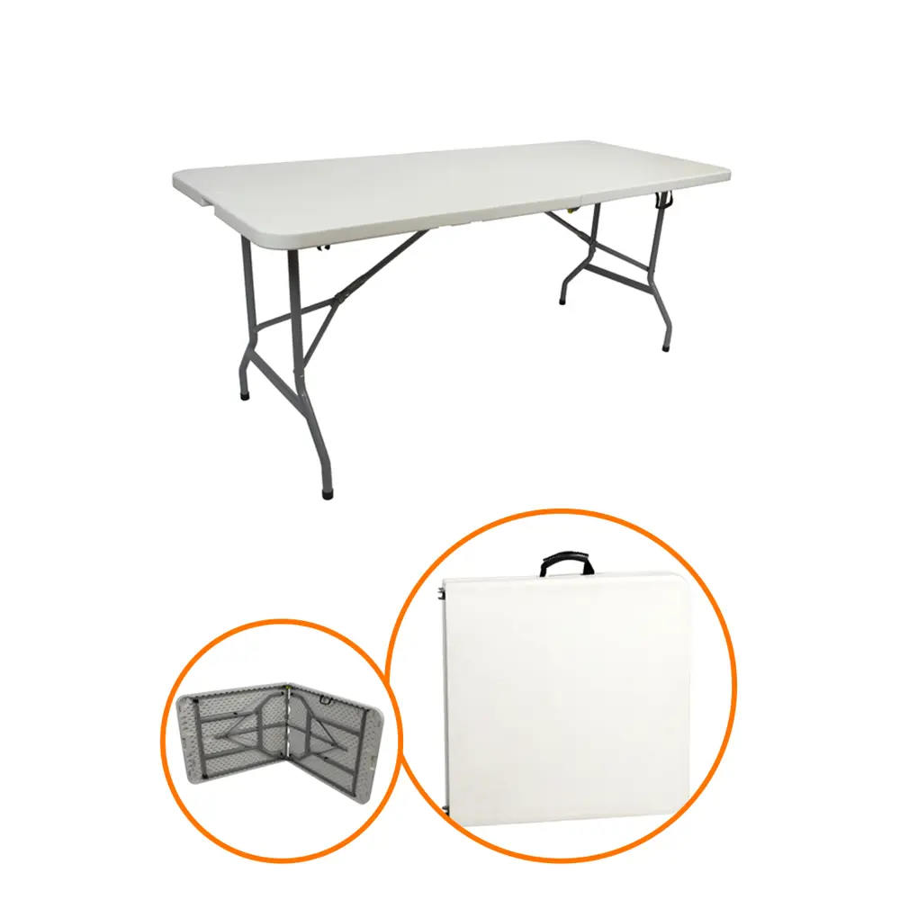 Стол-книжка садовый прямоугольный Metmebel Сатурн складной 181x74.5x74.5 пластик белый 85251839 STLM-2066790  - Вид №1