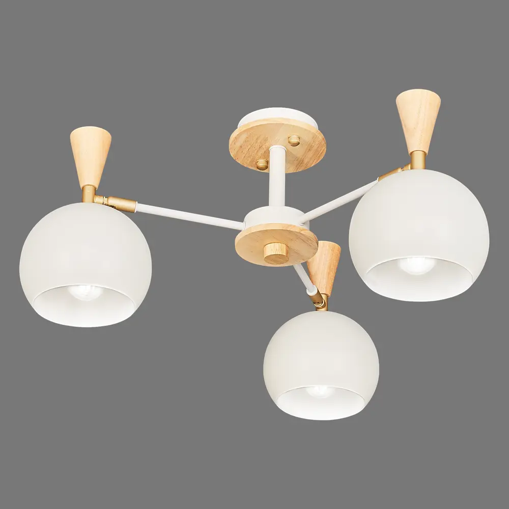 Люстра потолочная Morilla L1161-3, 3 лампы, 6 м², цвет белый LAMPLANDIA STLM-2012031 - Вид №3