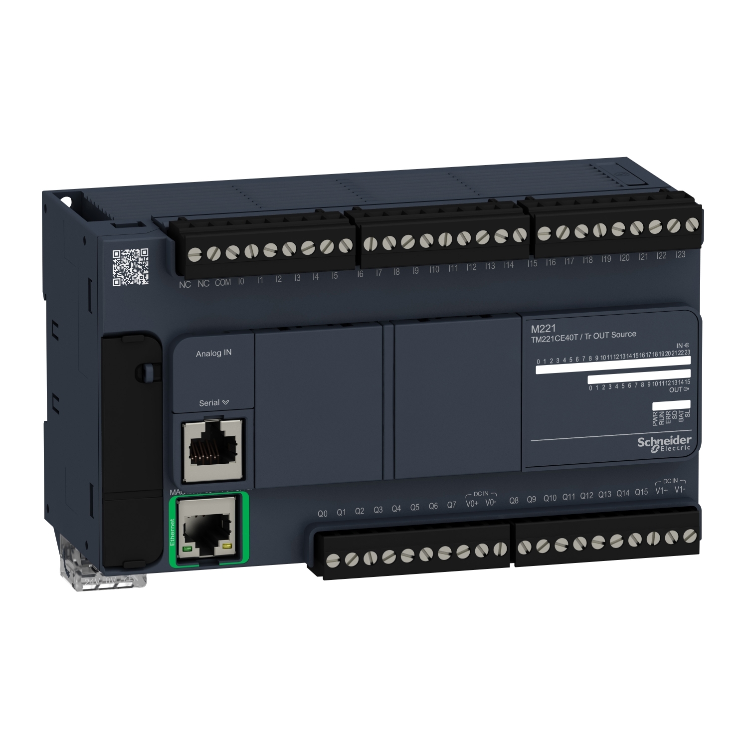 TM221CE40T КОМПАКТНЫЙ БАЗОВЫЙ БЛОК M221-40IO ТРАНЗИСТ ИСТОЧНИК ETHERNET Schneider Electric OEM ПЛК Modicon 