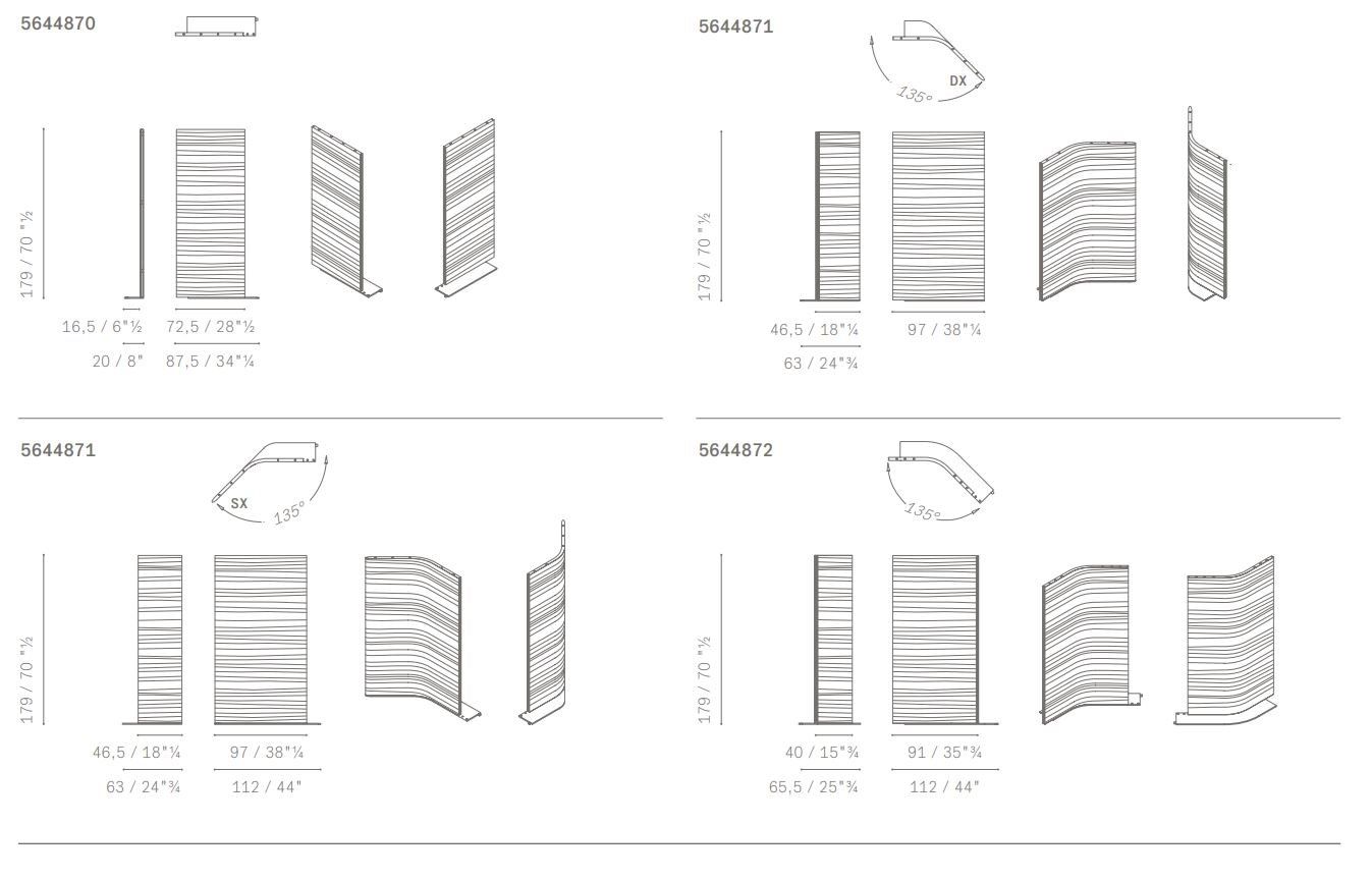 Отдельно стоящая офисная перегородка из дуба Poltrona Frau офис-системы управления ARCH-00026494 - Вид №1