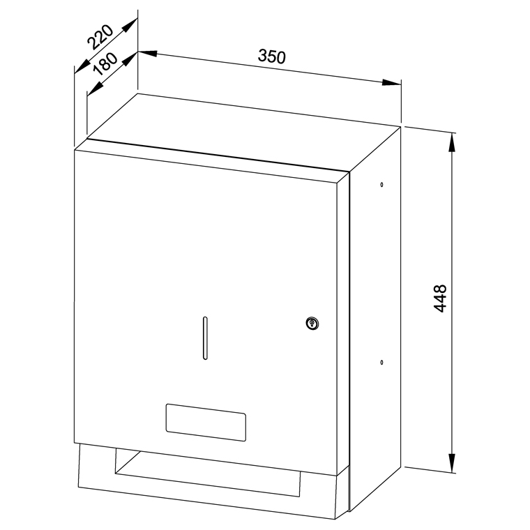 727466 Elektrischer Papierrollenspender Batteriebetrieb WP1511 WAGNER_EWAR A-LINE Wagner Ewar  - Вид №1