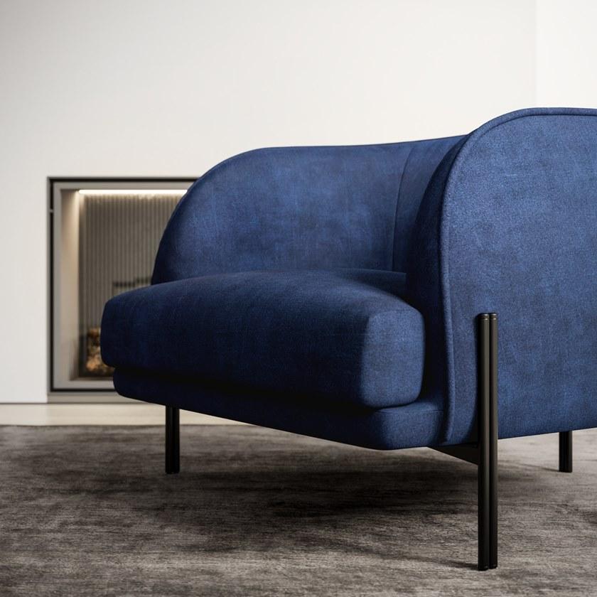 Liu Jo Living Collection Кресло с обивкой из ткани с подлокотниками Ceci est un caillou Cl1pno - Вид №3