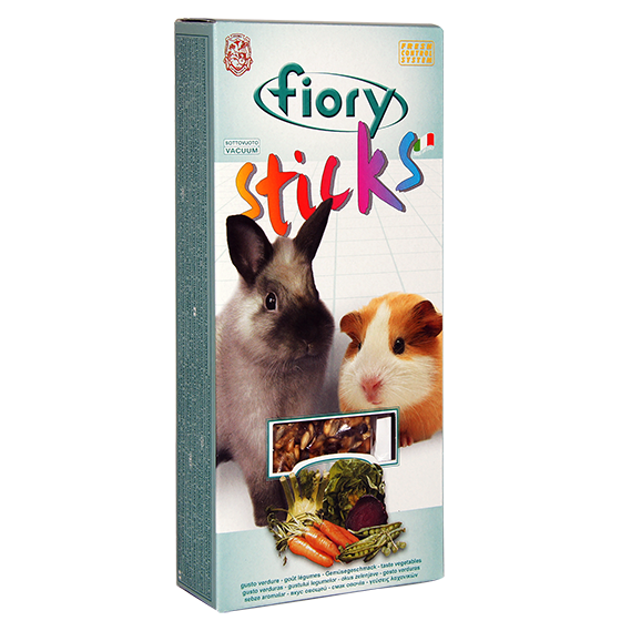 Т00001609 Лакомство для грызунов Палочки для морских свинок с овощами 100г Fiory 