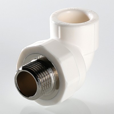 VTp.753.0.02504 Фитинг полипропиленовый – угольник с переходом на наружную резьбу Valtec 25 мм х 1/2"  - Вид №3