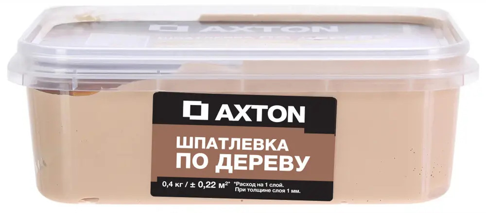 Шпатлевка AXTON для дерева белое масло 0.4 кг - универсальная реставрация 81950900