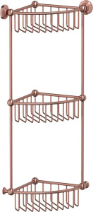 STI 609 Полочка-решетка угловая 3-х ярусная 23 cm 3SC STILMAR ANTIQUE COPPER