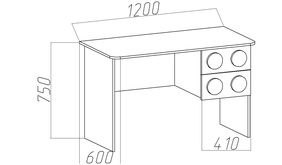Детский письменный стол с ящиками левый "Леголенд" МАНДАРИН ЛЕГОЛЕНД 179556 Белый;зеленый Santreyd  - Вид №3