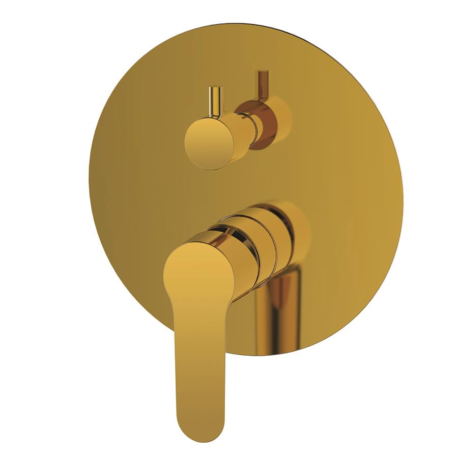 BB35037320 Bienbanyo Bien Water Flowbox Круглый скрытый смеситель для ванны 2F - деталь для поверхностного монтажа - золото 