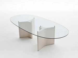 Segis Овальный стол из дерева и стекла