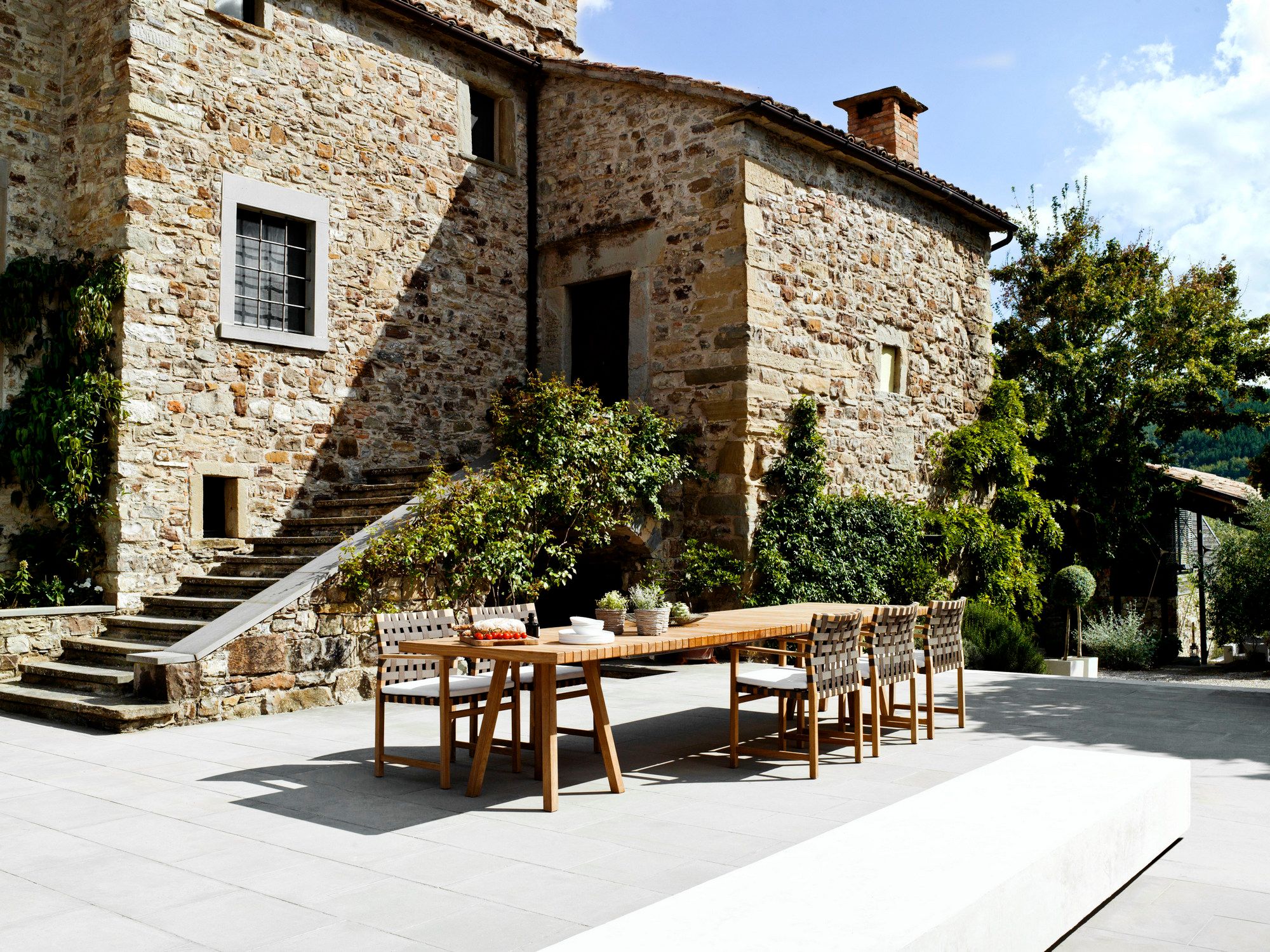 Прямоугольный садовый стол из тикового дерева TRIBÙ Vis à vis ARCH-00044680 - Вид №2