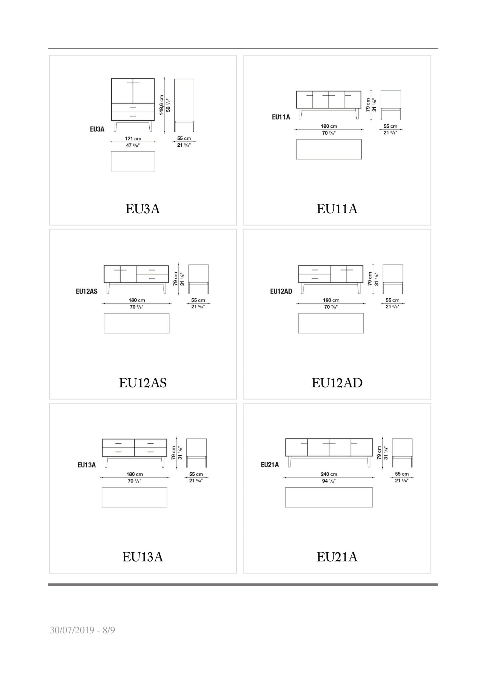 Шкаф из зеркального стекла с распашными дверями B&B Italia эвкалипт ARCH-00028937 - Вид №6