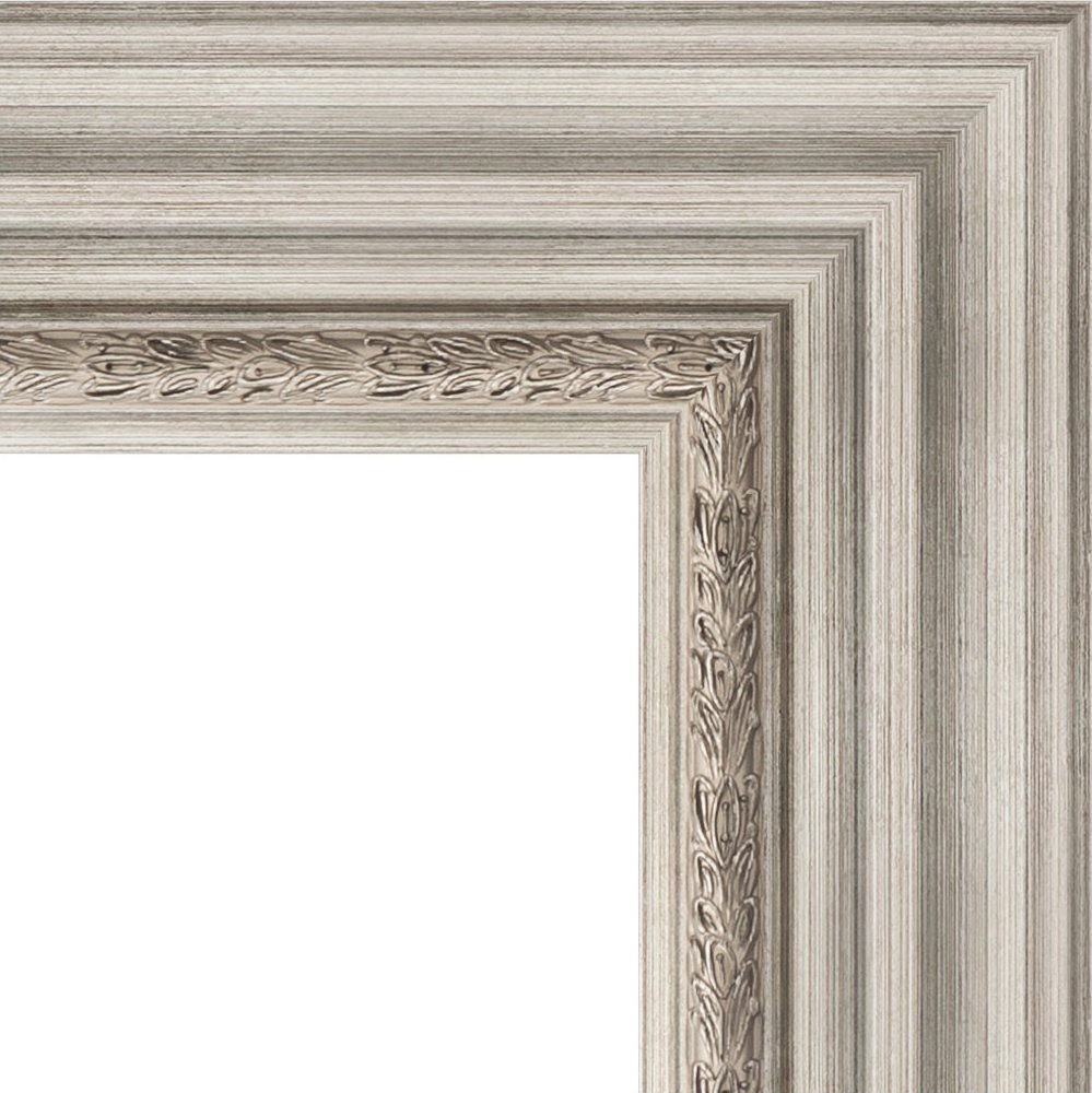 BY 6318 Зеркало напольное с гравировкой в багетной раме - римское серебро 88 mm EVOFORM Exclusive-G floor - Вид №5