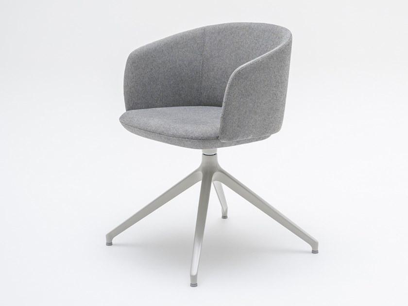 MDD Вращающийся стул на козелке из ткани с подлокотниками Grace Grp4 - Вид №1