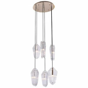 Люстра подвесная золото Newport 3466/S NEWPORT ДИЗАЙНЕРСКИЕ 00-3834272 Золото;прозрачный