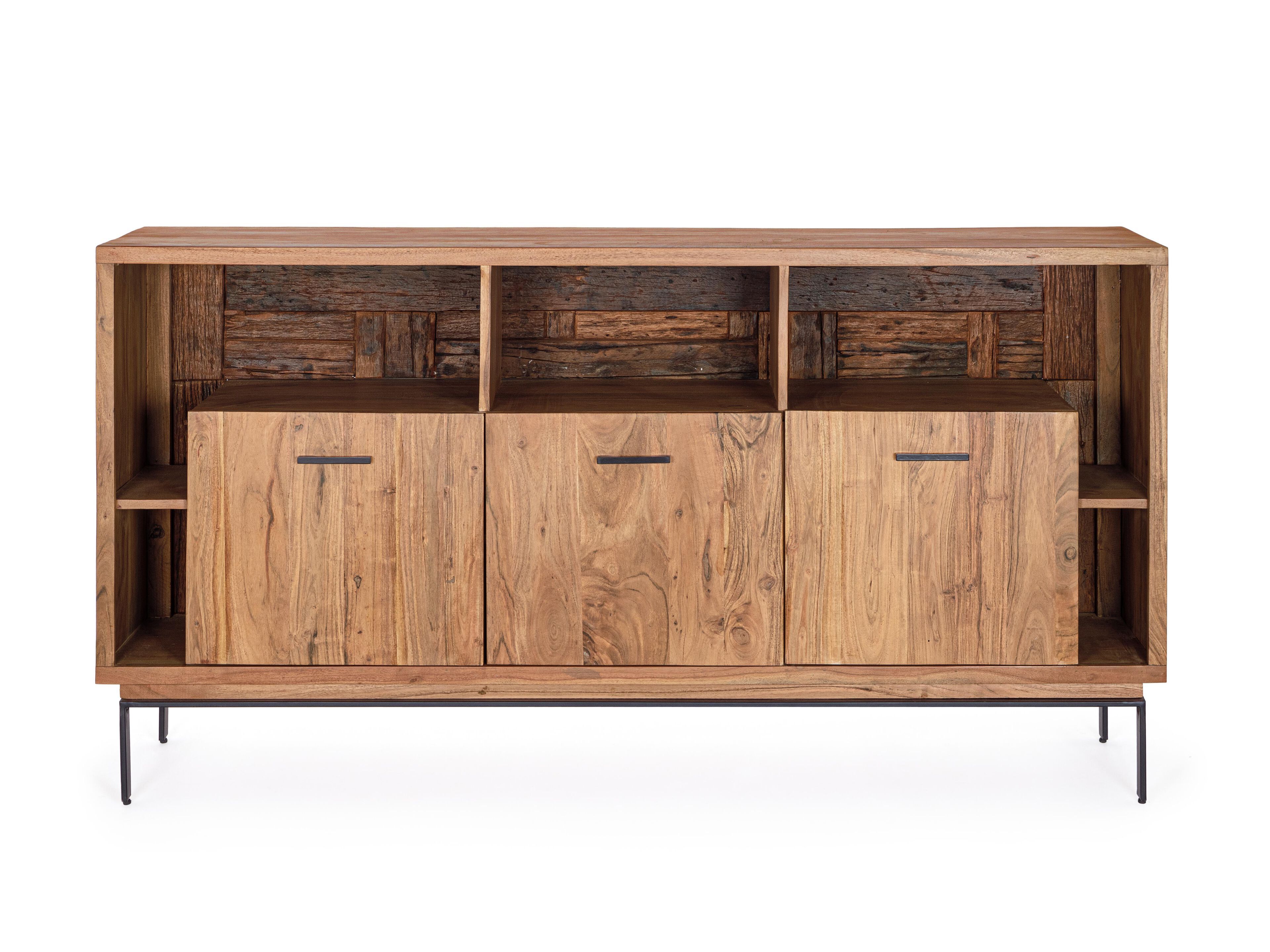 Шкаф из акации с 3 распашными дверцами BIZZOTTO Mangal ARCH-00070525 - Вид №1