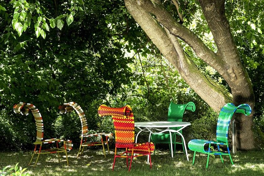 Moroso Стул с высокой спинкой из переплетенных полиэтиленовых нитей M'afrique sun-id-1462472 - Вид №7