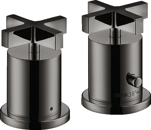 39480330 Термостатический смеситель для ванны на 2 отверстия с поперечными ручками AXOR CITTERIO