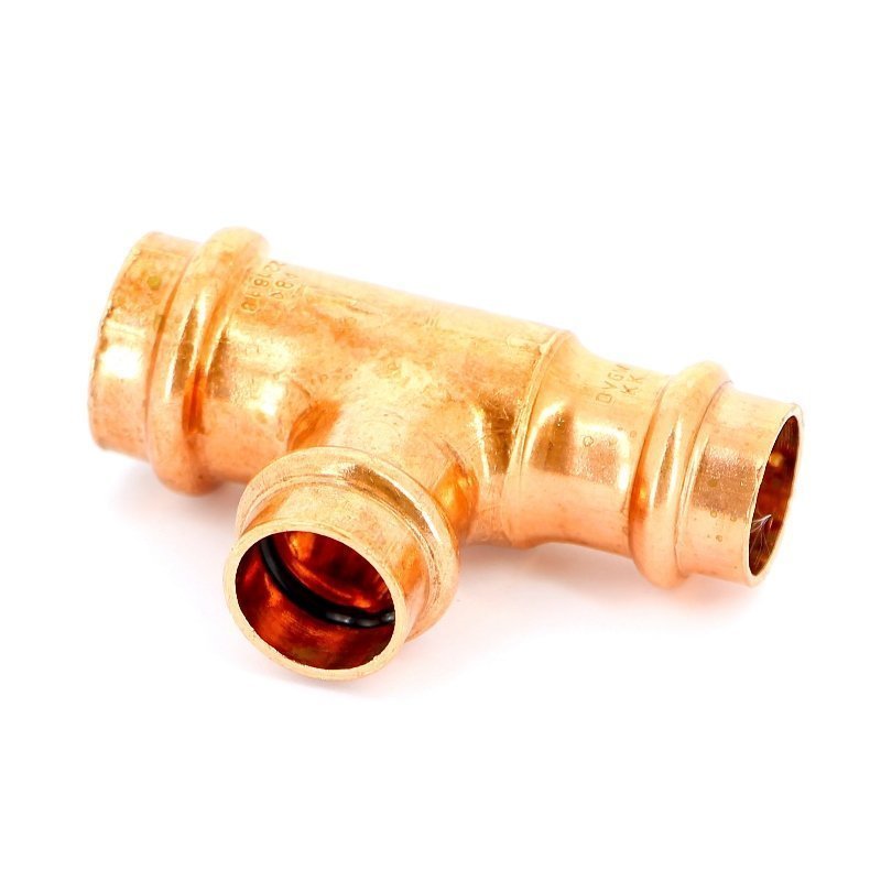 Тройник пресс 22x18x18 медный IBP P513002218018 - Вид №2