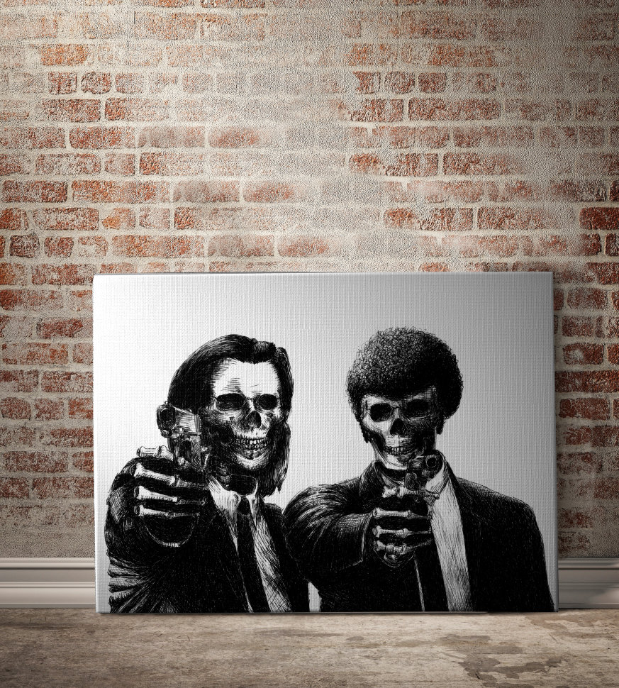 Картина с покрытием объемным гелем 100х80 см Pulp Fiction by Motohiro Nezu ICON DESIGNE  096863 Белый;серый;черный  - Вид №1