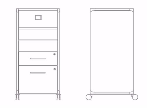 Dieffebi Офисный комод на колесиках с замком Personal storage 6t010006rs - Вид №7