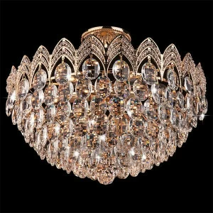 Потолочная люстра Eurosvet 3649/6 золото/прозрачный хрусталь Strotskis EUROSVET ДИЗАЙНЕРСКИЕ 181447 Золотой