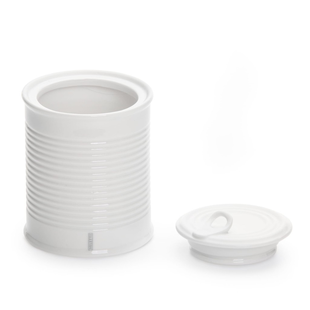 Банка с крышкой фарфоровая 11,8х10 см белая Estetico Quotidiano Medium SELETTI  00-3883316 Белый  - Вид №1