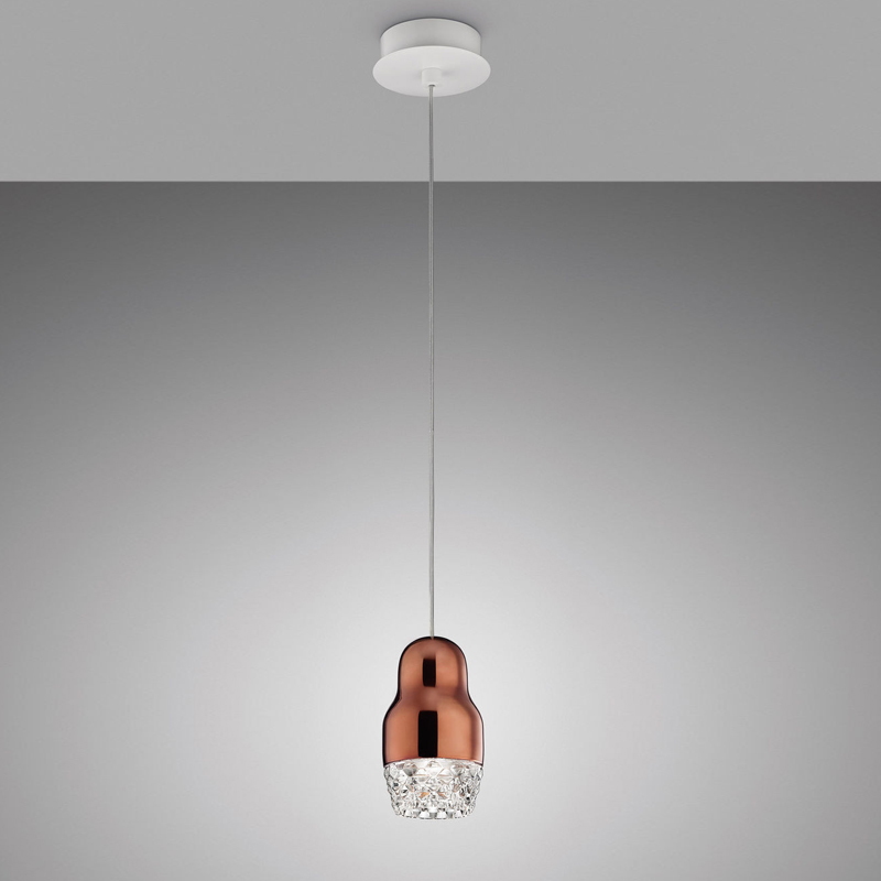 Подвесной светильник SP FEDOR 1 Bronze от Axo Light AXO LIGHT ДИЗАЙНЕРСКИЕ 243098 Прозрачный;бронзовый  - Вид №2