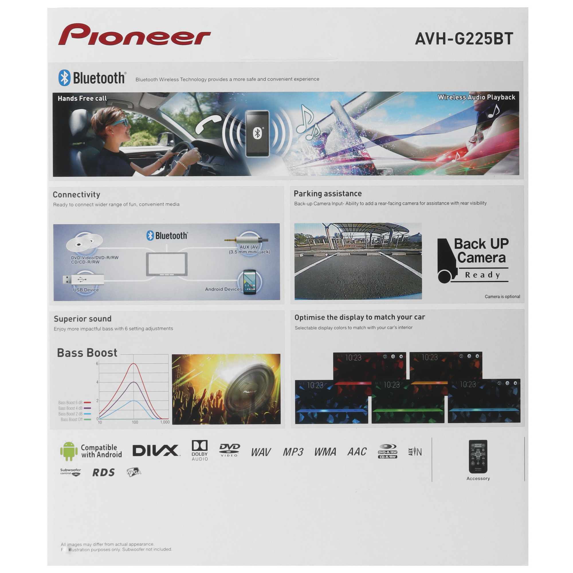 5481553 Автопроигрыватель Pioneer AVH-G225BT STDN-0019196 - Вид №7