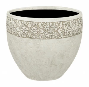 Ваза бежевая с декоративным элементом диаметр 29 см "Пуатье" LE-VILLAGE - 081676 Бежевый