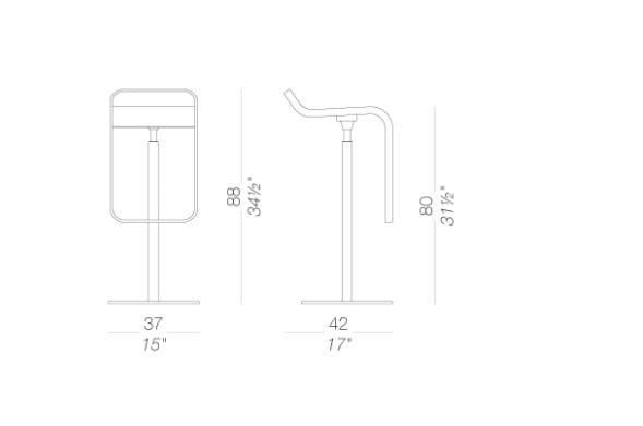 Высокий деревянный стул Lapalma ARCH-00100583 - Вид №15