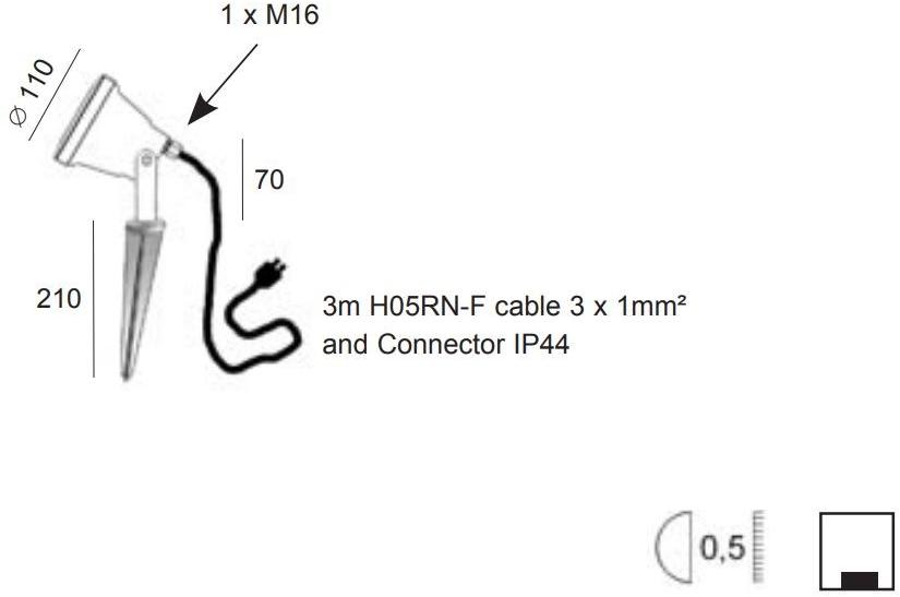 BEL-LIGHTING Регулируемый алюминиевый проектор для улицы  239c. gz 239c. gz. - Вид №2