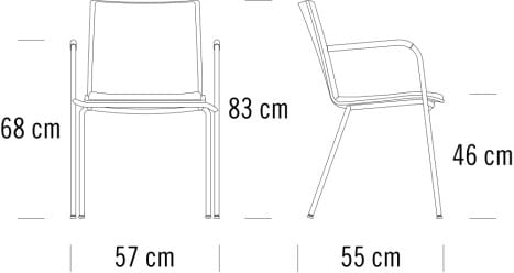 Мягкий штабелируемый стул с подлокотниками THONET S 160 ARCH-00142195 - Вид №2