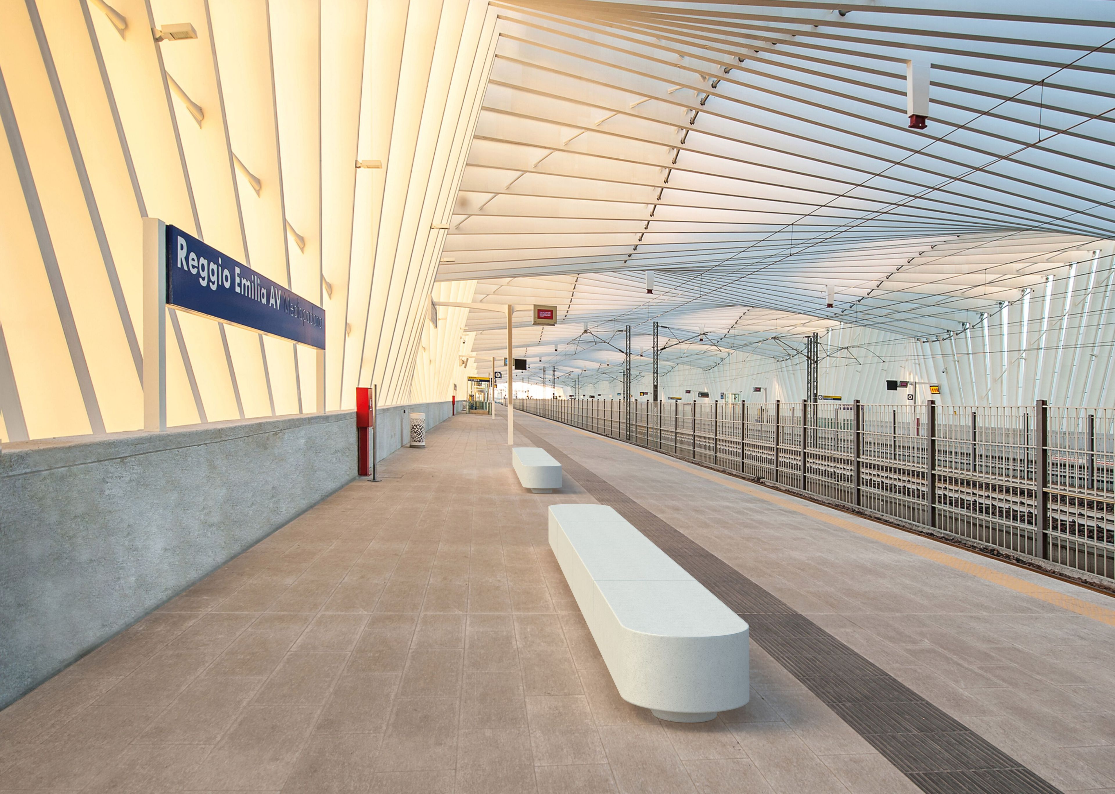 Бетонная скамья без спинки Studio Città PANKO ARCH-00030003 - Вид №1