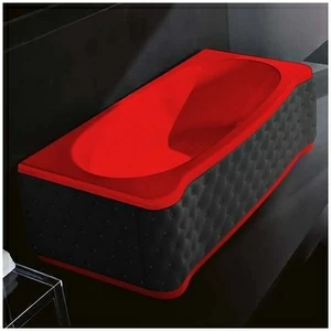 Ванна Gruppo treesse New Classic Young VTL-V6741-DX-KC-K красная прямоугольная правая чёрная кожа