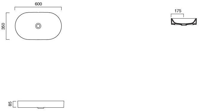 Подвесная раковина настенная овальная CERAMICA CATALANO Horizon белая sun-id-1348325 - Вид №17
