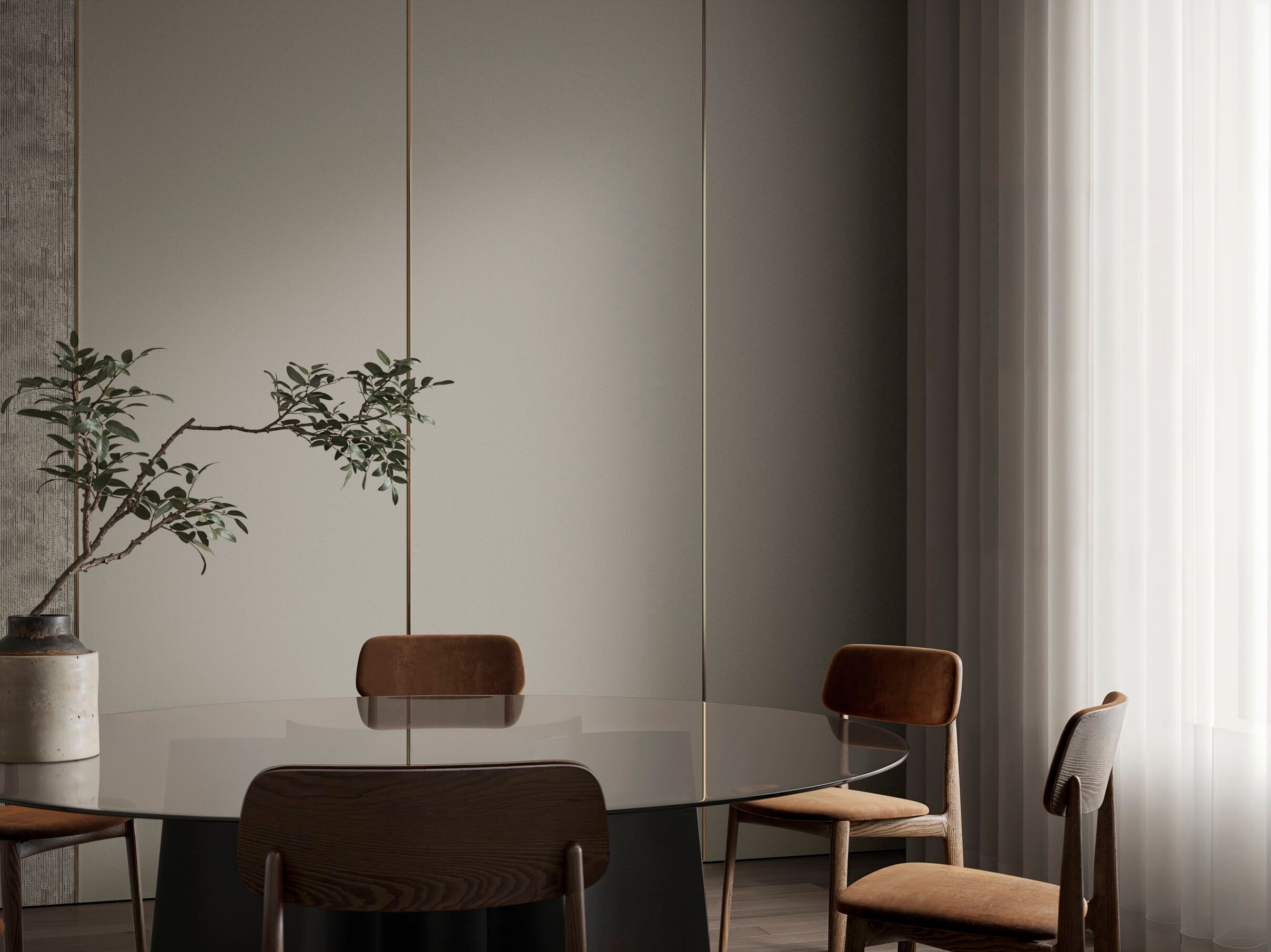 Тисненые обои из кварцевого песка и ТНТ GLAMORA Tramae Collection ARCH-00006448