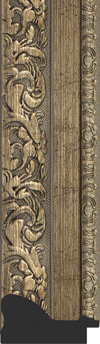 BY 4446 Зеркало с гравировкой в багетной раме - виньетка античная латунь 85 mm EVOFORM Exclusive-G - Вид №3