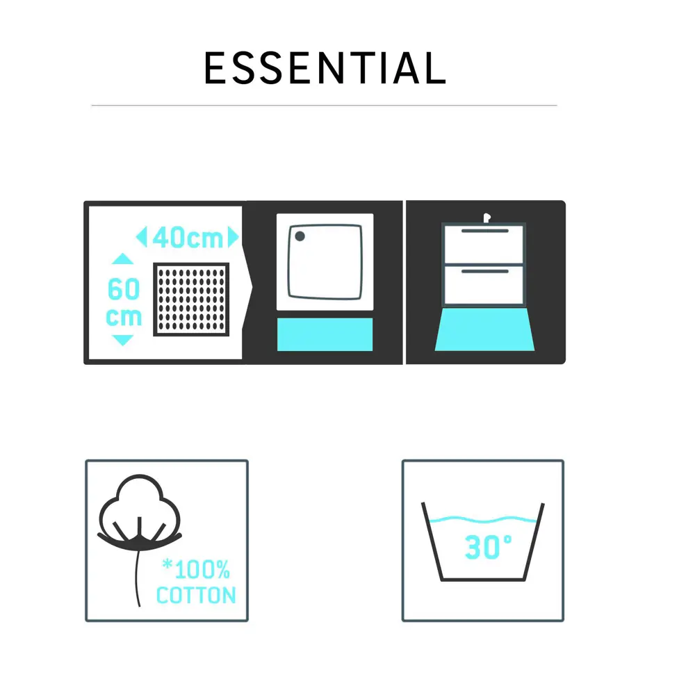 Коврик для ванной SENSEA Essential — мягкий хлопковый комфорт 85541559 STLM-0994291 - Вид №3