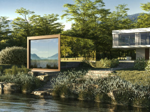 Биоклиматическая беседка с поворотными или убирающимися лезвиями