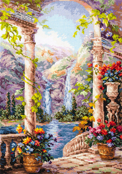 044-21 На острове мечты Набор для вышивания Чудесная Игла 27 х 40 см Чудесная игла 