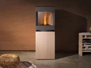 Stûv Вращающаяся печь на гранулах из стали и дерева