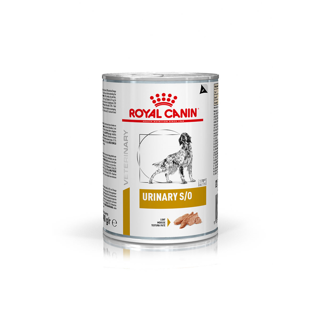 Т0023180 Корм для собак Vet Diet Urinary S/O при мочекаменной болезни конс. 410г ROYAL CANIN 
