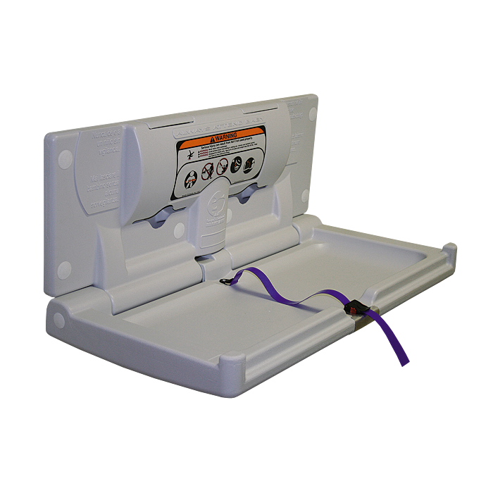 95540 Пластмассовый горизонтальный подвесной пеленальный столик, серый цвет SANELA 