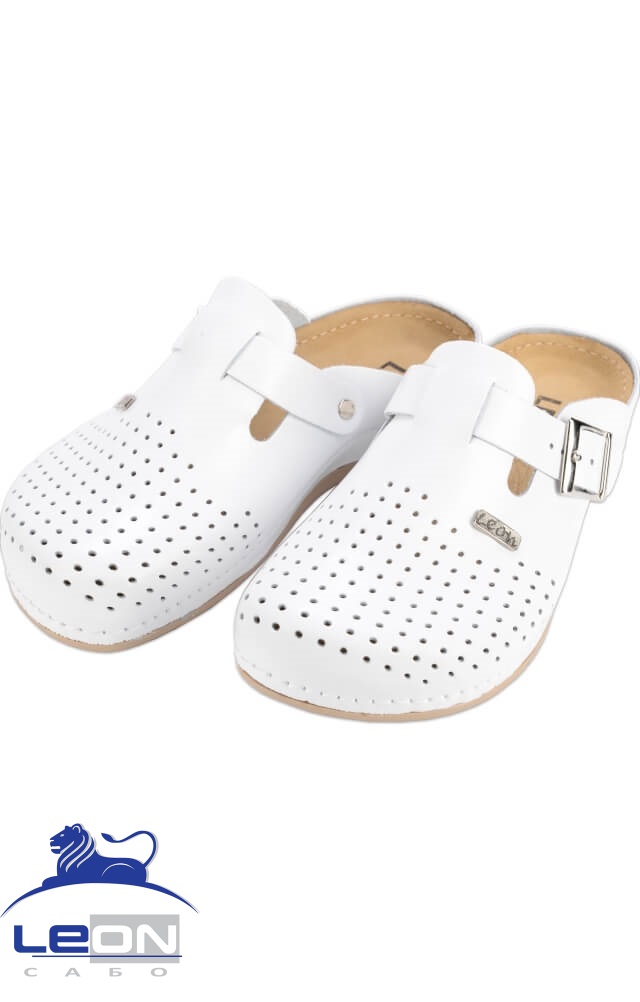 61961 Сабо "Leon" мужские белые LEON  Медицинская обувь  размер 42 